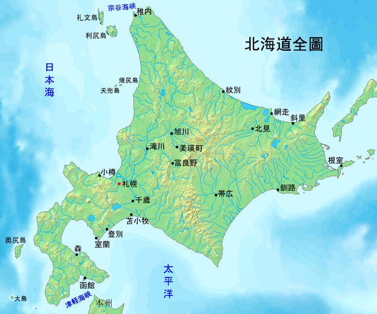 北海道地圖